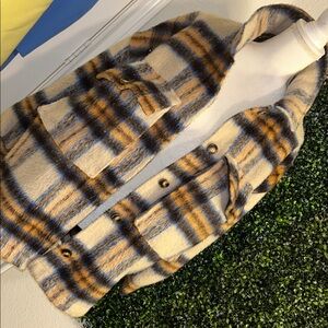 Plaid Button-Up Jacket